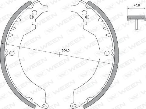 Ween 152-2317 - Комплект спирачна челюст vvparts.bg