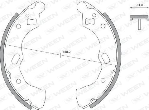 Ween 152-2389 - Комплект спирачна челюст vvparts.bg