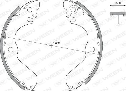 Ween 152-2380 - Комплект спирачна челюст vvparts.bg