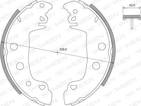 Ween 152-2339 - Комплект спирачна челюст vvparts.bg