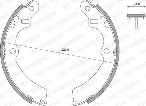 Ween 152-2335 - Комплект спирачна челюст vvparts.bg