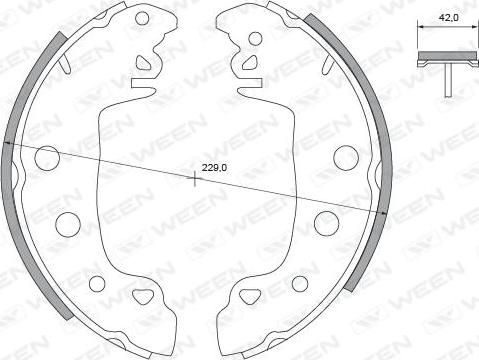 Ween 152-2338 - Комплект спирачна челюст vvparts.bg