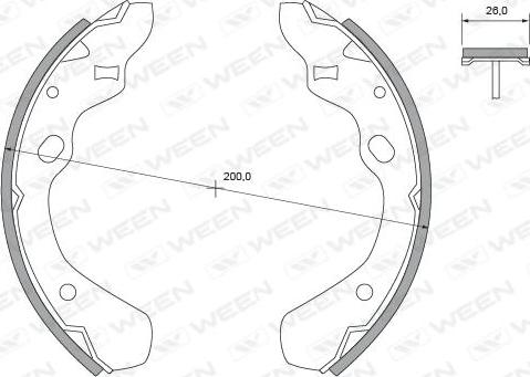 Ween 152-2332 - Комплект спирачна челюст vvparts.bg