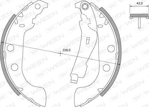 Ween 152-2324 - Комплект спирачна челюст vvparts.bg
