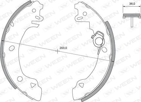 Ween 152-2326 - Комплект спирачна челюст vvparts.bg