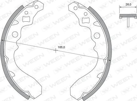 Ween 152-2328 - Комплект спирачна челюст vvparts.bg