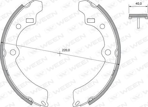 Ween 152-2375 - Комплект спирачна челюст vvparts.bg