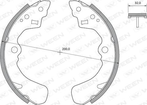Ween 152-2376 - Комплект спирачна челюст vvparts.bg
