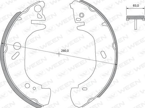 Ween 152-2370 - Комплект спирачна челюст vvparts.bg