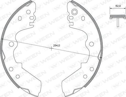 Ween 152-2378 - Комплект спирачна челюст vvparts.bg