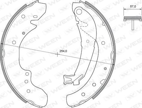 Ween 152-2372 - Комплект спирачна челюст vvparts.bg