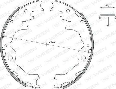 Ween 152-2377 - Комплект спирачна челюст vvparts.bg