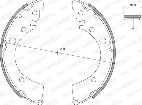 Ween 152-2299 - Комплект спирачна челюст vvparts.bg