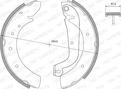 Ween 152-2295 - Комплект спирачна челюст vvparts.bg