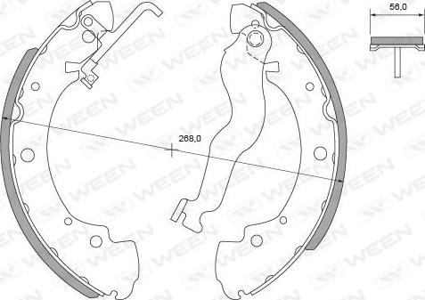 Ween 152-2290 - Комплект спирачна челюст vvparts.bg