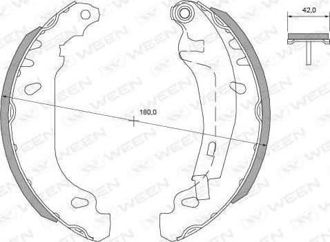 Ween 152-2298 - Комплект спирачна челюст vvparts.bg