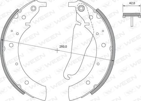 Ween 152-2297 - Комплект спирачна челюст vvparts.bg