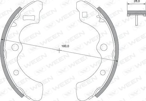 Ween 152-2249 - Комплект спирачна челюст vvparts.bg