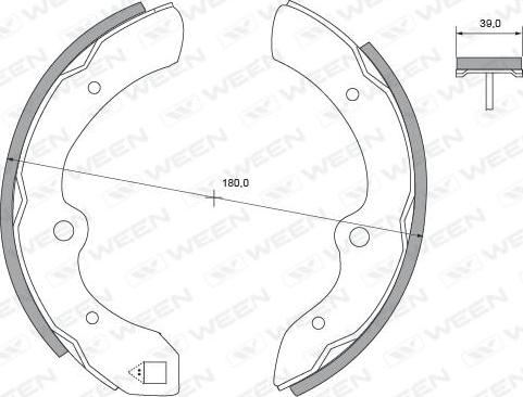 Ween 152-2259 - Комплект спирачна челюст vvparts.bg