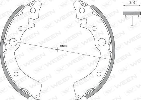 Ween 152-2205 - Комплект спирачна челюст vvparts.bg