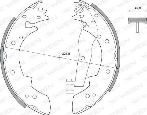 Ween 152-2200 - Комплект спирачна челюст vvparts.bg