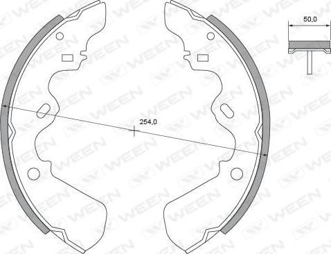 Ween 152-2201 - Комплект спирачна челюст vvparts.bg