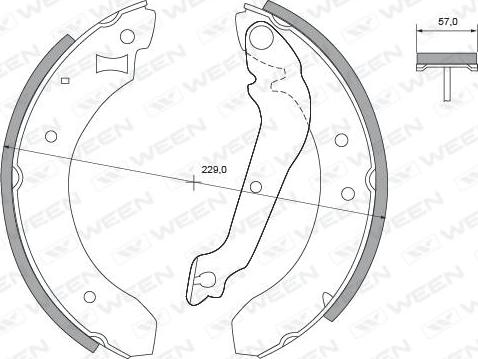 Ween 152-2202 - Комплект спирачна челюст vvparts.bg