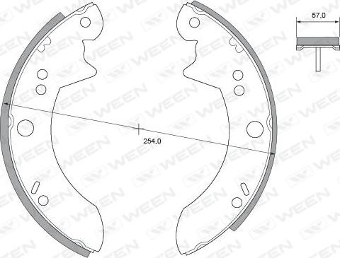 Ween 152-2215 - Комплект спирачна челюст vvparts.bg