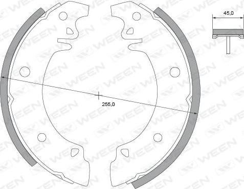 Ween 152-2211 - Комплект спирачна челюст vvparts.bg