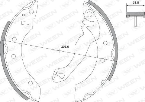 Ween 152-2218 - Комплект спирачна челюст vvparts.bg