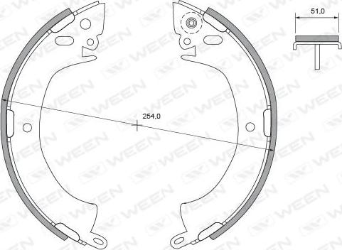 Ween 152-2280 - Комплект спирачна челюст vvparts.bg