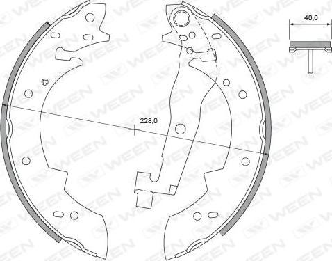 Ween 152-2288 - Комплект спирачна челюст vvparts.bg