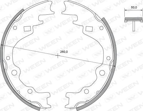 Ween 152-2287 - Комплект спирачна челюст vvparts.bg