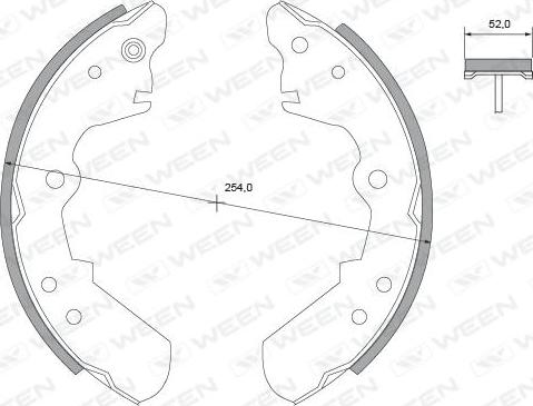 Ween 152-2225 - Комплект спирачна челюст vvparts.bg