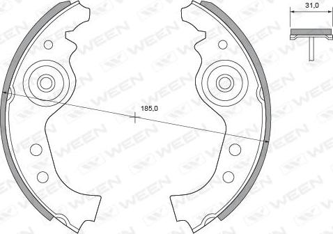 Ween 152-2271 - Комплект спирачна челюст vvparts.bg