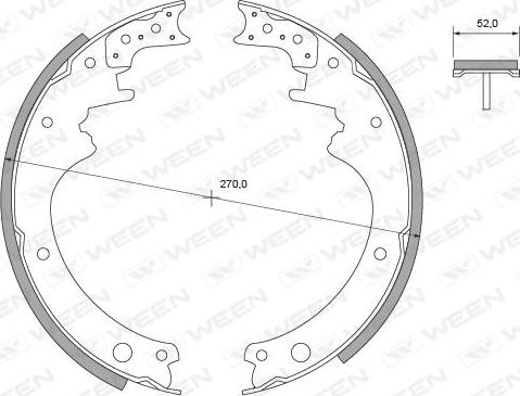 Ween 152-2278 - Комплект спирачна челюст vvparts.bg