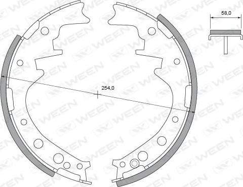 Ween 152-2273 - Комплект спирачна челюст vvparts.bg