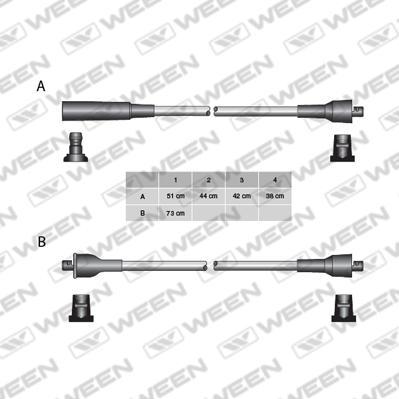 Ween 110-5213 - Комплект запалителеи кабели vvparts.bg