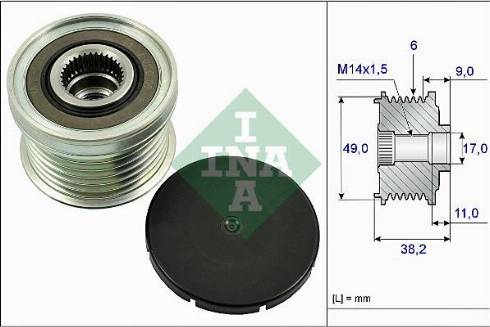 Wilmink Group WG1253827 - Ремъчна шайба, генератор vvparts.bg