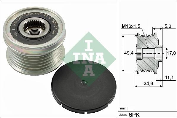 Wilmink Group WG1253730 - Ремъчна шайба, генератор vvparts.bg