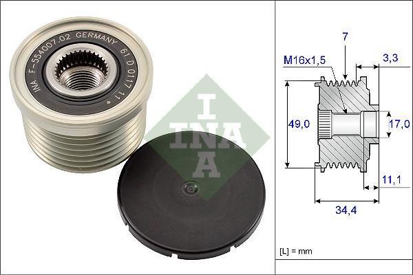 Wilmink Group WG1253738 - Ремъчна шайба, генератор vvparts.bg