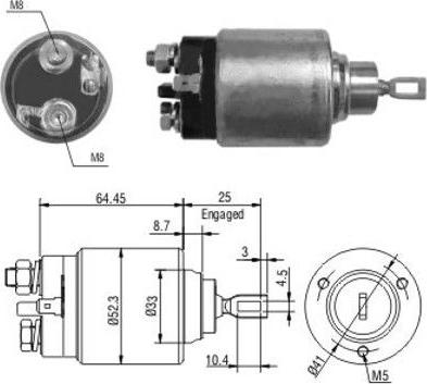 Wilmink Group WG1748246 - Магнитен превключвател, стартер vvparts.bg