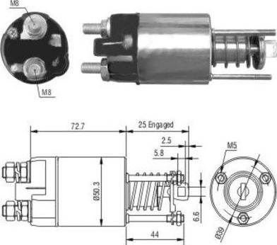 Wilmink Group WG1748250 - Магнитен превключвател, стартер vvparts.bg