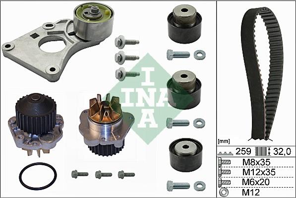 Wilmink Group WG1710024 - Водна помпа+ к-кт ангренажен ремък vvparts.bg