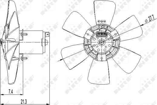 Wilmink Group WG1720353 - Вентилатор, охлаждане на двигателя vvparts.bg