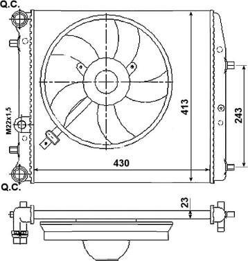 Wilmink Group WG1721963 - Радиатор, охлаждане на двигателя vvparts.bg