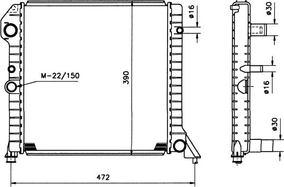 Wilmink Group WG1721443 - Радиатор, охлаждане на двигателя vvparts.bg