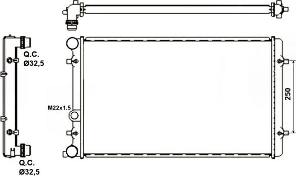 Wilmink Group WG1721516 - Радиатор, охлаждане на двигателя vvparts.bg