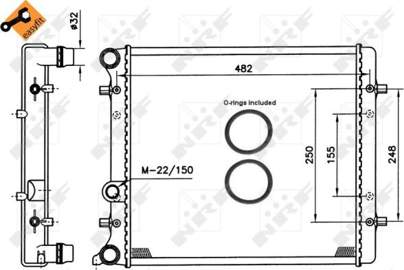 Wilmink Group WG1721517 - Радиатор, охлаждане на двигателя vvparts.bg