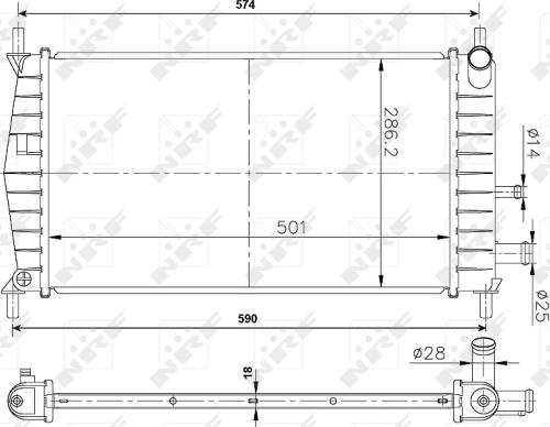 Wilmink Group WG1721129 - Радиатор, охлаждане на двигателя vvparts.bg